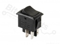 Switch rocker snap-in on/off rectangular black 